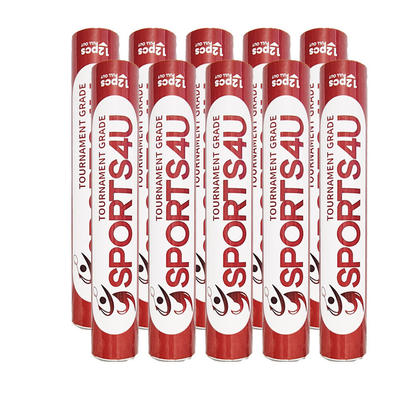 Sports4u Tournament Grade Badminton Feather Shuttlecocks 10 Tube