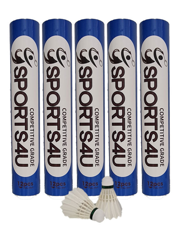 Sports4u Competition Grade 3in1 Badminton Hybrid Shuttlecocks 5 Tube